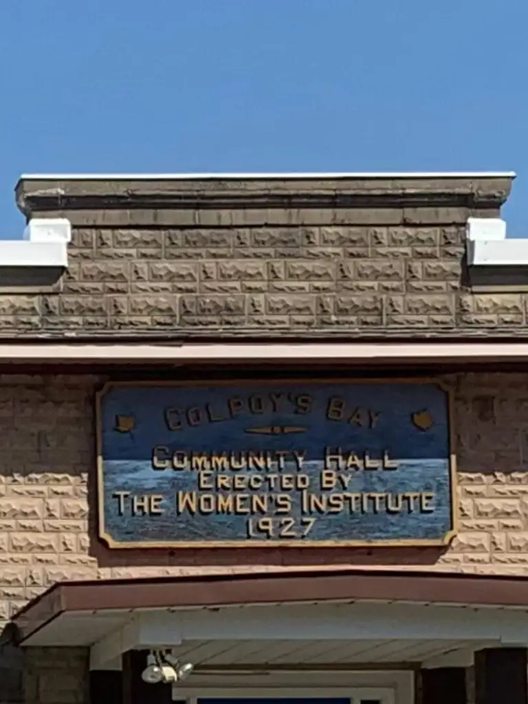 A sign on the side of a building that says “Women’s Institute”.